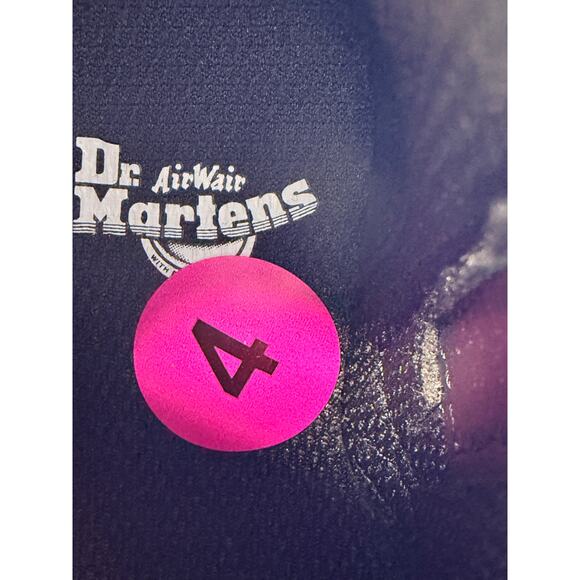 Dr. Marten Cosmic Glitter Toddler Size 4 Kids Combat Boots Black Patent Leather - Picture 7 of 9